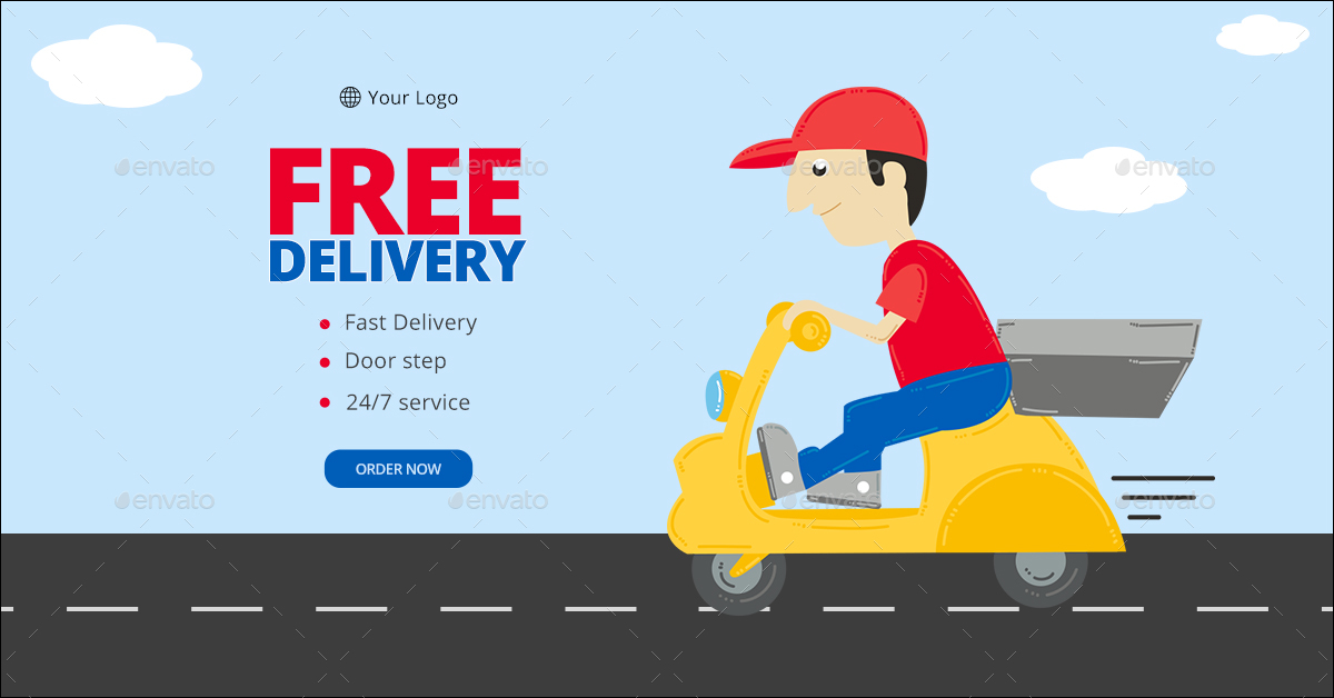 Food Delivery Service Banners by Hyov GraphicRiver